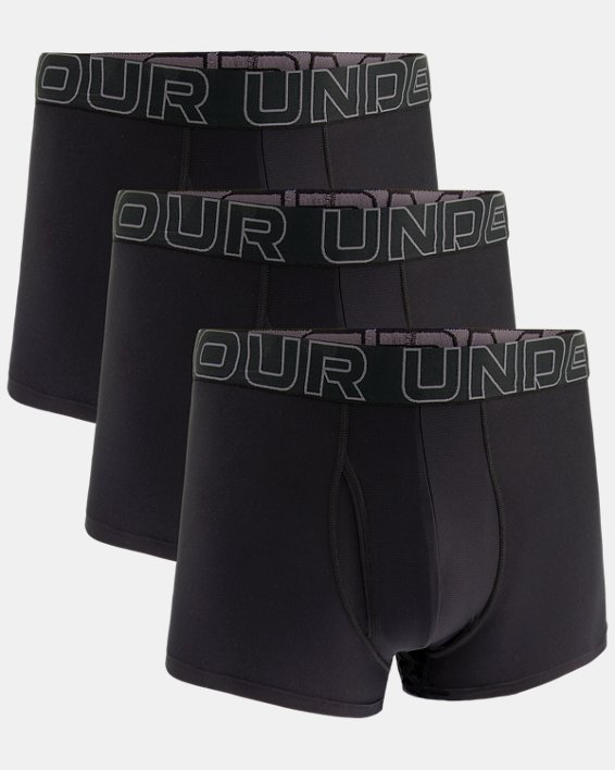 Men's UA Performance Tech™ 3" 3-Pack Boxerjock® in Black image number 2